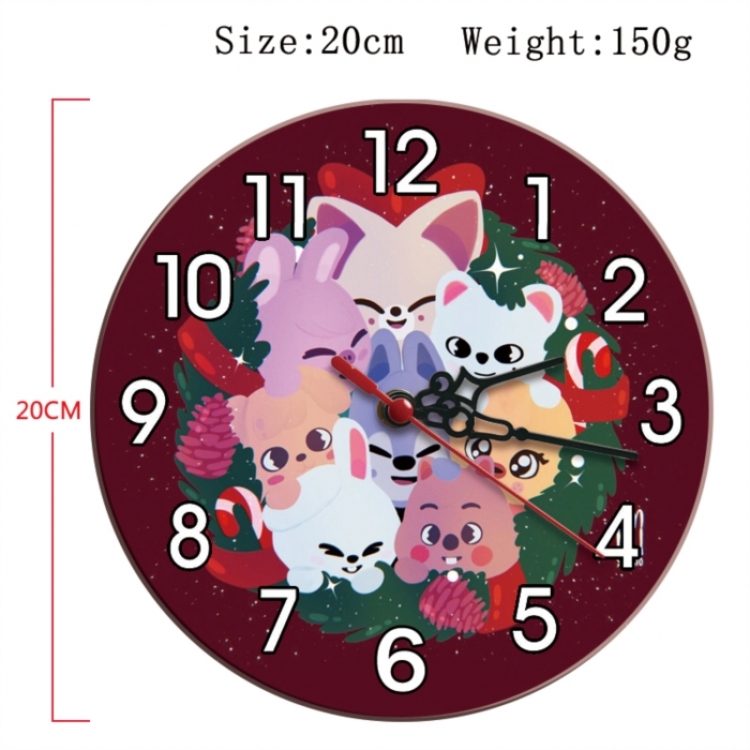 straykids Anime print alarm clock wall clock personality clock packaging diameter 20cm