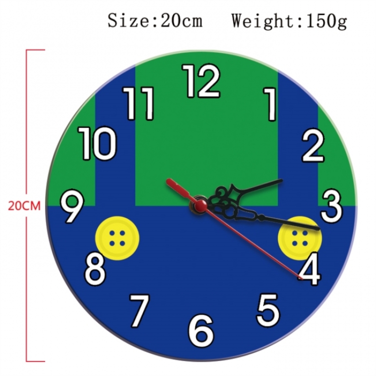 Super Mario Anime print alarm clock wall clock personality clock packaging size 25X25X4cm