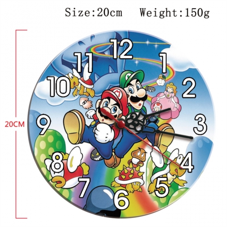 Super Mario Anime print alarm clock wall clock personality clock packaging size 25X25X4cm