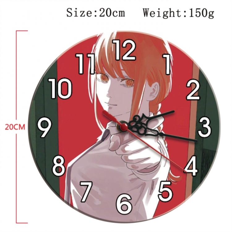 Chainsaw man Anime print alarm clock wall clock personality clock packaging diameter 20cm