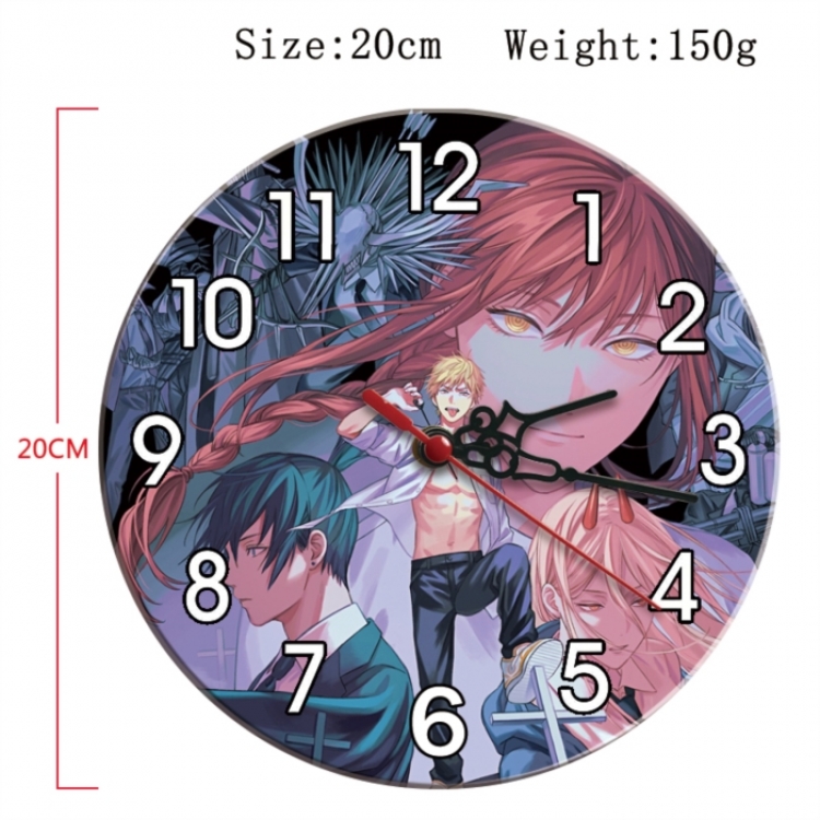 Chainsaw man Anime print alarm clock wall clock personality clock packaging diameter 20cm