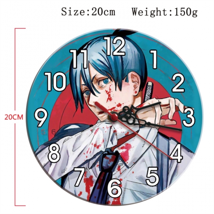 Chainsaw man Anime print alarm clock wall clock personality clock packaging diameter 20cm