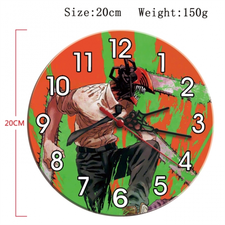 Chainsaw man Anime print alarm clock wall clock personality clock packaging diameter 20cm