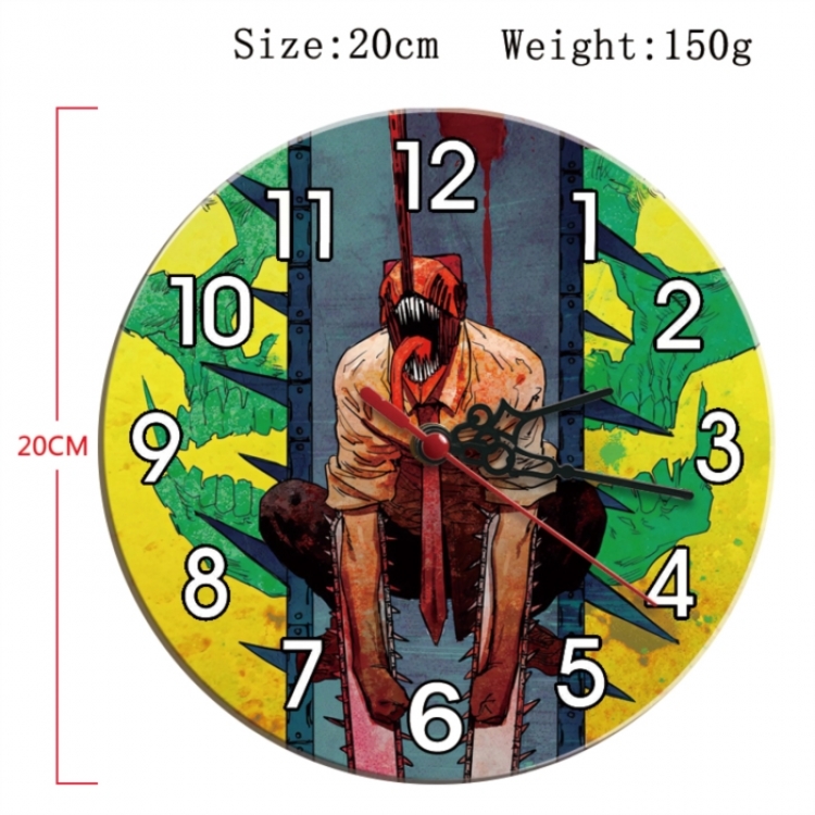 Chainsaw man Anime print alarm clock wall clock personality clock packaging diameter 20cm