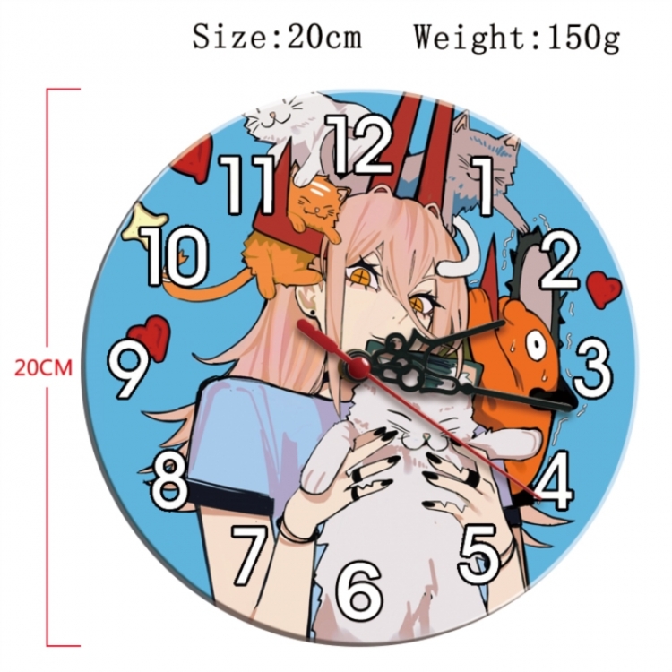 Chainsaw man Anime print alarm clock wall clock personality clock packaging diameter 20cm