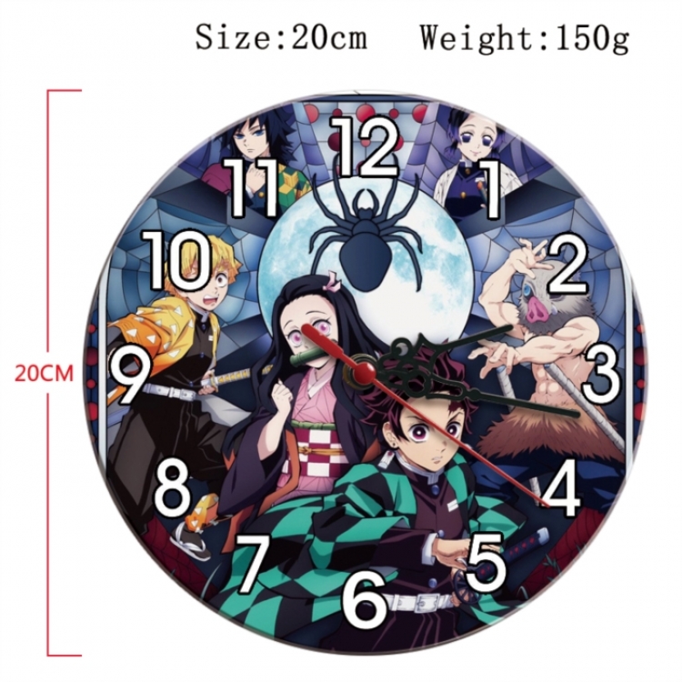 Demon Slayer Kimets Anime print alarm clock wall clock personality clock packaging diameter 20cm