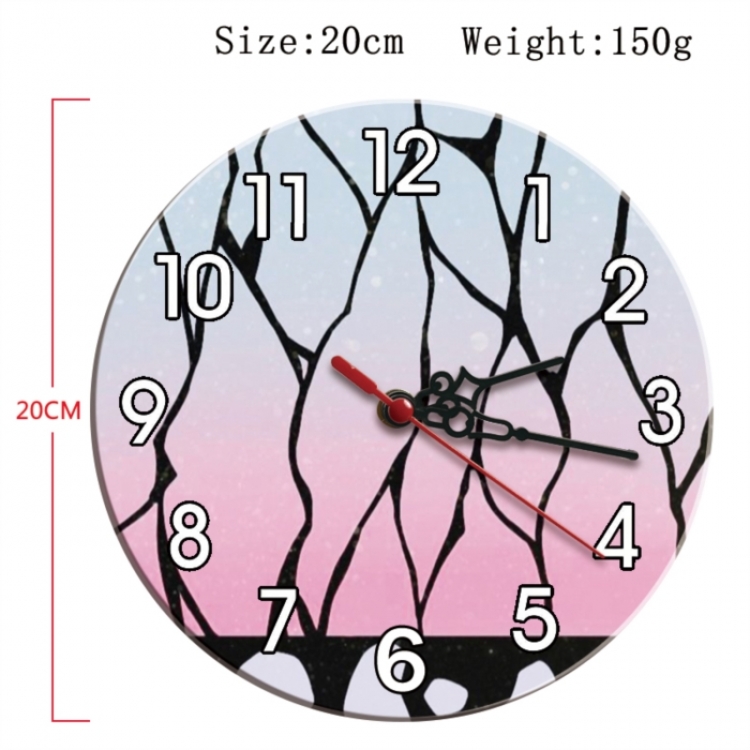 Demon Slayer Kimets Anime print alarm clock wall clock personality clock packaging diameter 20cm