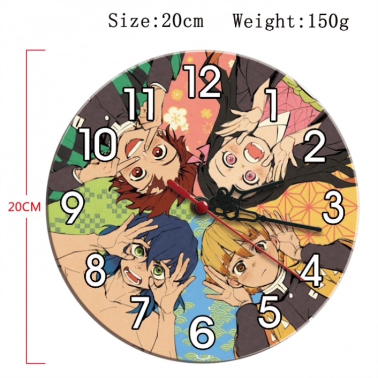 Demon Slayer Kimets Anime print alarm clock wall clock personality clock packaging diameter 20cm