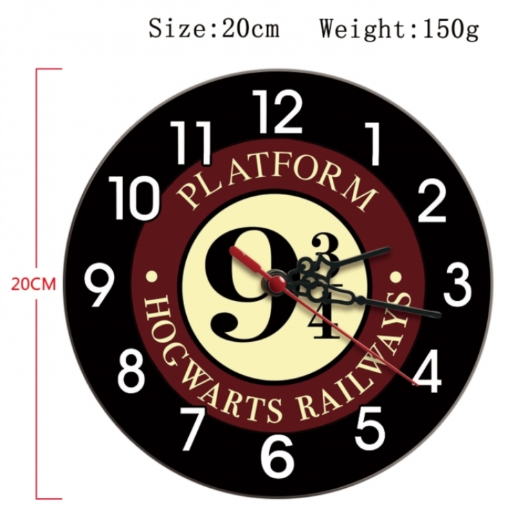 Harry Potter Anime print alarm clock wall clock personality clock packaging size 25X25X4cm