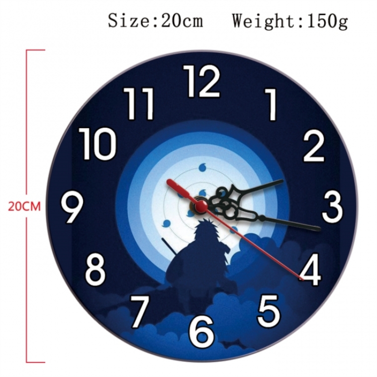 Naruto Anime print alarm clock wall clock personality clock packaging diameter 20cm
