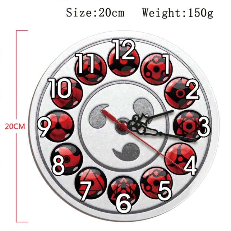 Naruto Anime print alarm clock wall clock personality clock packaging size 25X25X4cm