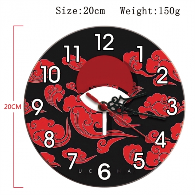 Naruto Anime print alarm clock wall clock personality clock packaging diameter 20cm