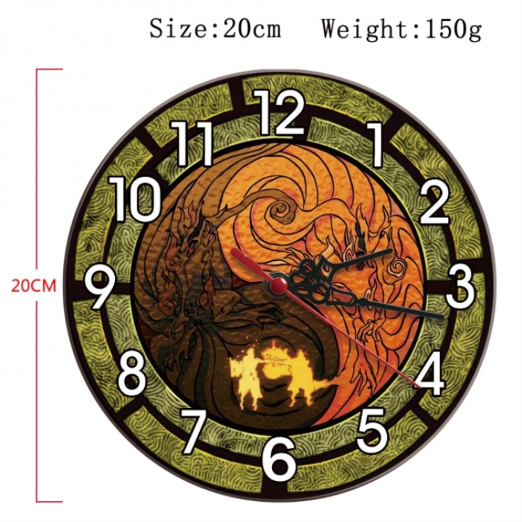 Naruto Anime print alarm clock wall clock personality clock packaging size 25X25X4cm