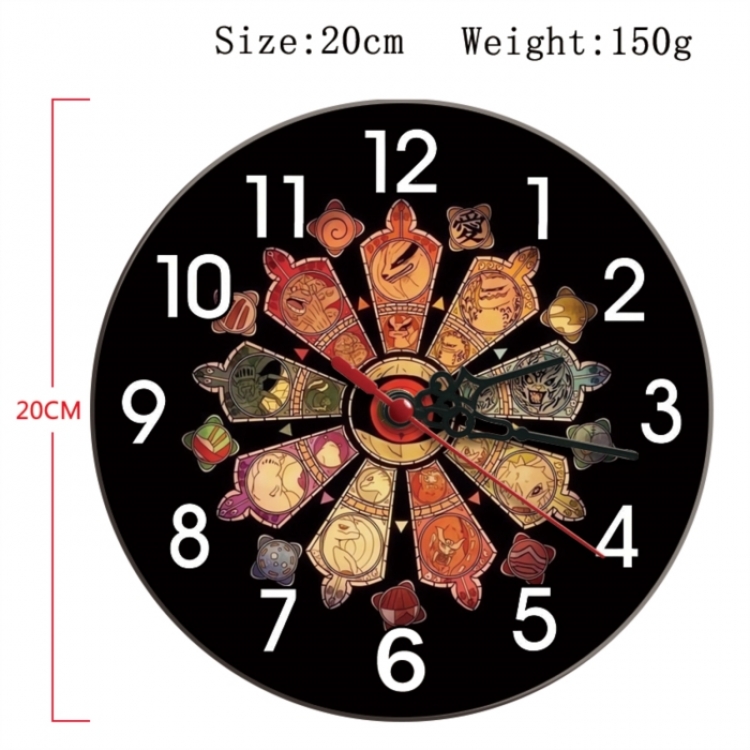 Naruto Anime print alarm clock wall clock personality clock packaging diameter 20cm