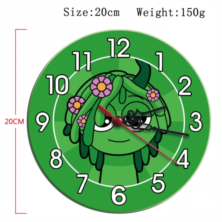 Sprunki Plush Anime print alarm clock wall clock personality clock packaging diameter 20cm