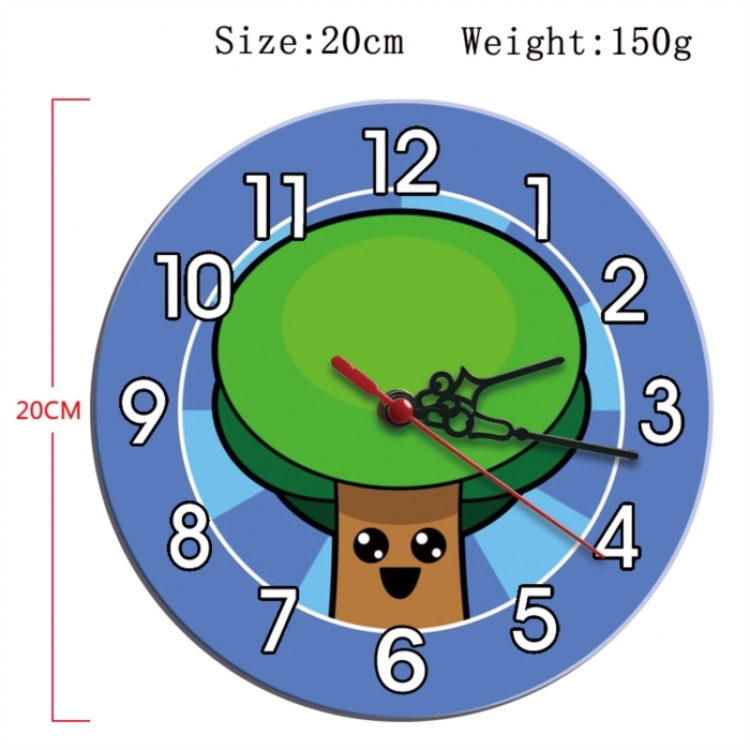 Sprunki Plush Anime print alarm clock wall clock personality clock packaging diameter 20cm