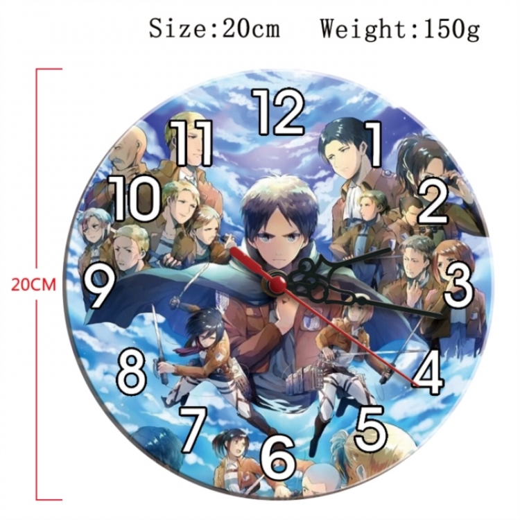 Shingeki no Kyojin Anime print alarm clock wall clock personality clock packaging size 25X25X4cm