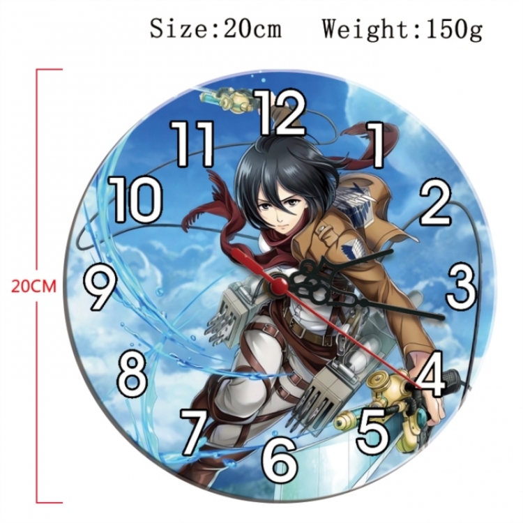 Shingeki no Kyojin Anime print alarm clock wall clock personality clock packaging size 25X25X4cm