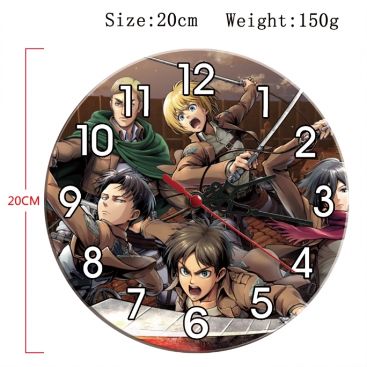 Shingeki no Kyojin Anime print alarm clock wall clock personality clock packaging size 25X25X4cm