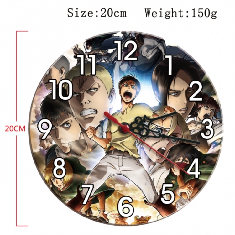 Shingeki no Kyojin Anime print alarm clock wall clock personality clock packaging size 25X25X4cm