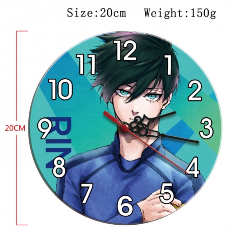 BLUE LOCK Anime print alarm clock wall clock personality packaging diameter 20cm