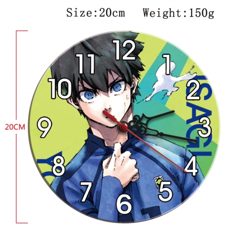 BLUE LOCK Anime print alarm clock wall clock personality packaging diameter 20cm