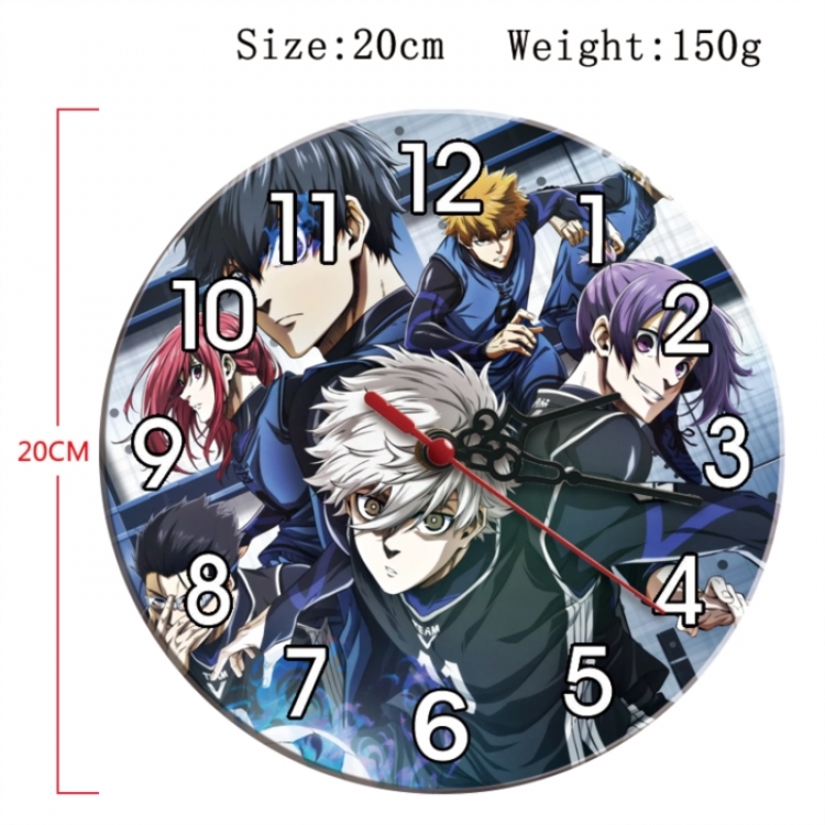 BLUE LOCK Anime print alarm clock wall clock personality packaging diameter 20cm