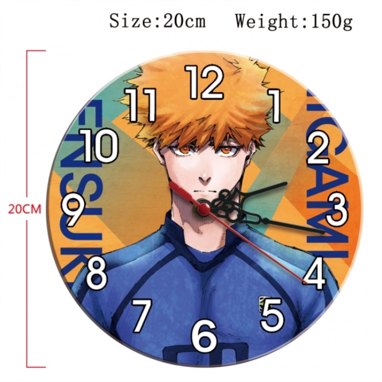 BLUE LOCK Anime print alarm clock wall clock personality packaging diameter 20cm