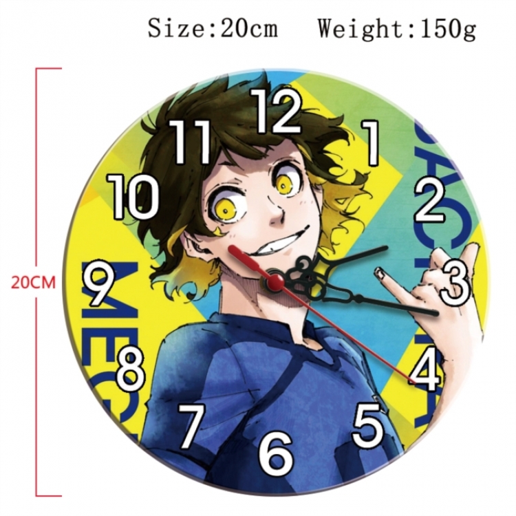 BLUE LOCK Anime print alarm clock wall clock personality packaging diameter 20cm
