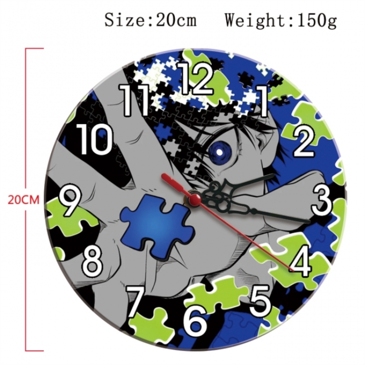 BLUE LOCK Anime print alarm clock wall clock personality packaging diameter 20cm