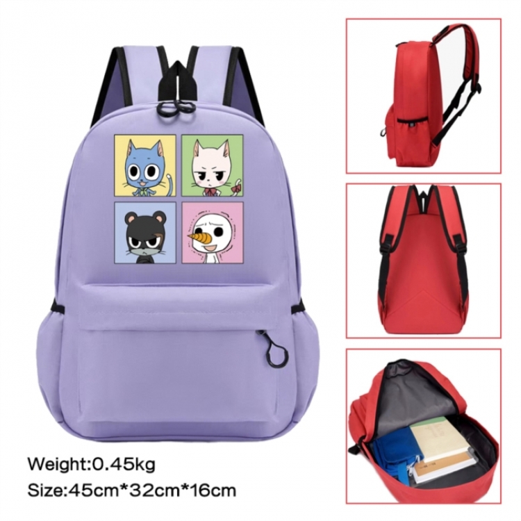 Fairy tail Anime peripheral Oxford cloth color cartoon backpack 45x32x16cm