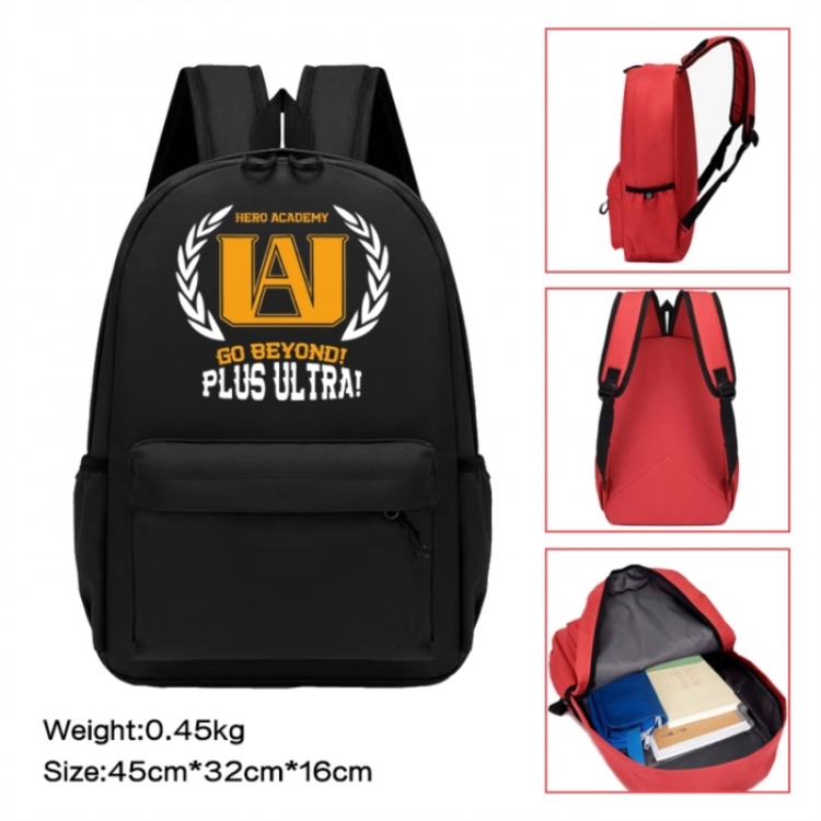 My Hero Academia Anime peripheral Oxford cloth color cartoon backpack 45x32x16cm
