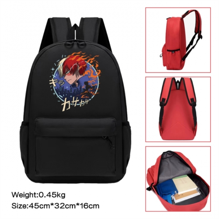 My Hero Academia Anime peripheral Oxford cloth color cartoon backpack 45x32x16cm