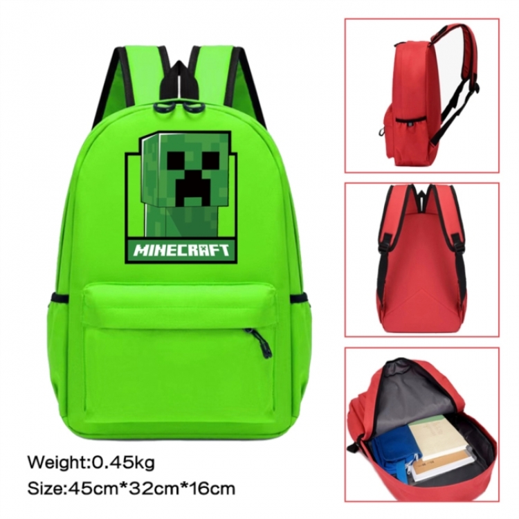 Minecraft Anime peripheral Oxford cloth color cartoon backpack 45x32x16cm