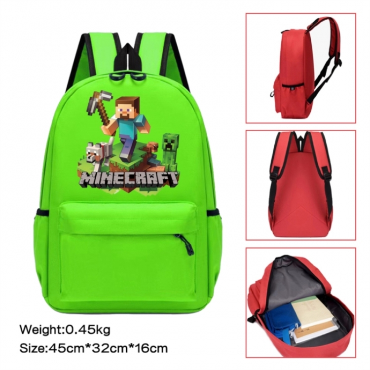 Minecraft Anime peripheral Oxford cloth color cartoon backpack 45x32x16cm