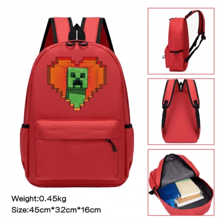 Minecraft Anime peripheral Oxford cloth color cartoon backpack 45x32x16cm