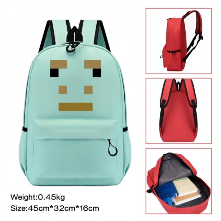 Minecraft Anime peripheral Oxford cloth color cartoon backpack 45x32x16cm