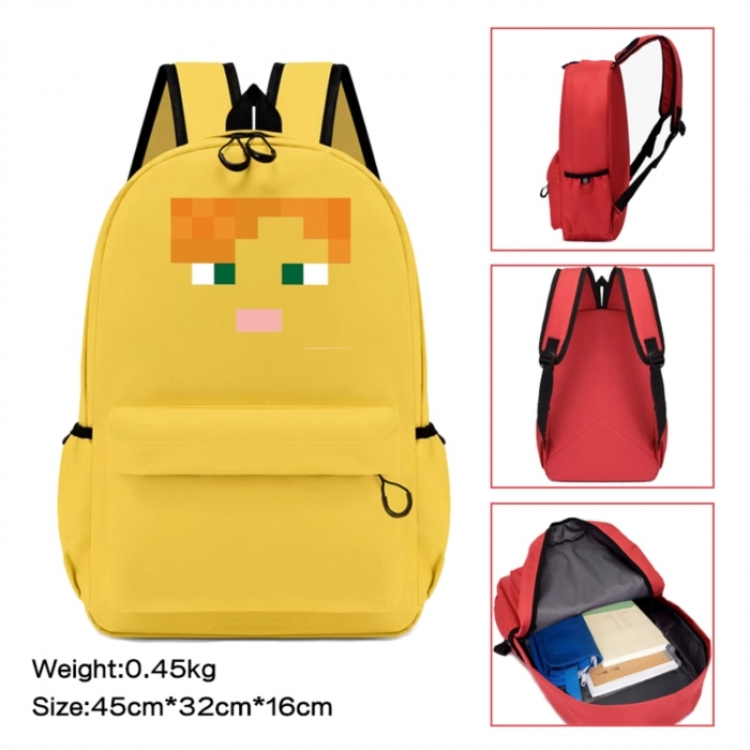 Minecraft Anime peripheral Oxford cloth color cartoon backpack 45x32x16cm