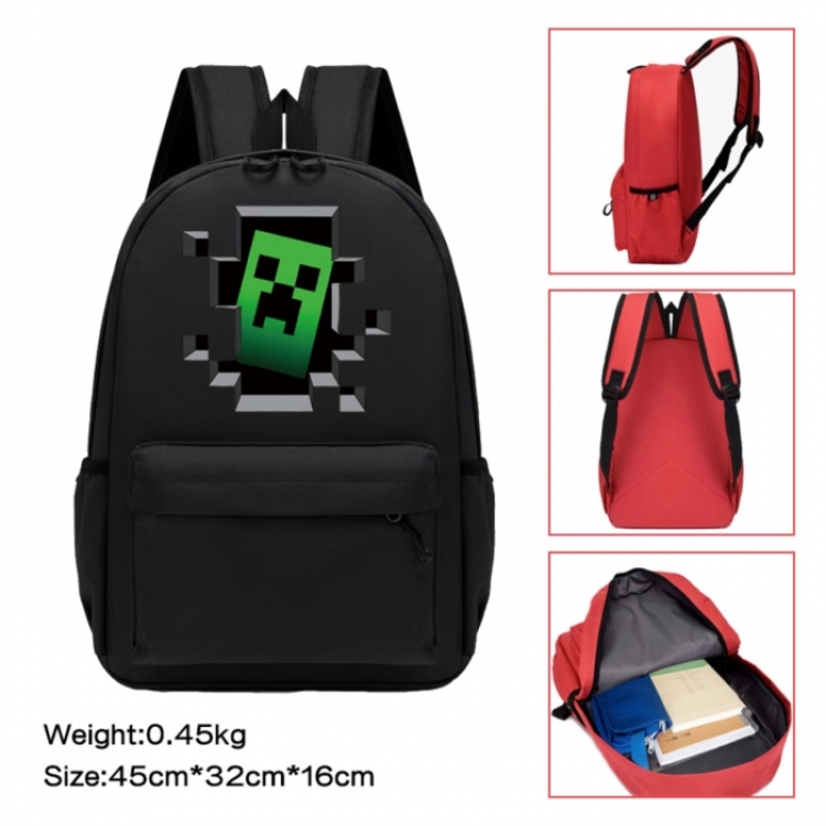 Minecraft Anime peripheral Oxford cloth color cartoon backpack 45x32x16cm