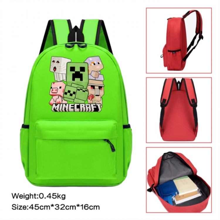Minecraft Anime peripheral Oxford cloth color cartoon backpack 45x32x16cm