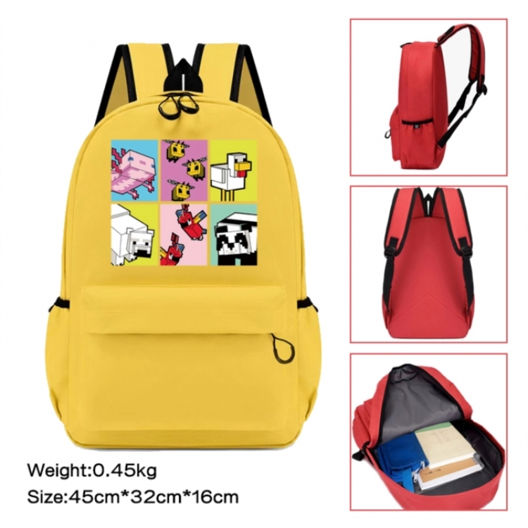 Minecraft Anime peripheral Oxford cloth color cartoon backpack 45x32x16cm