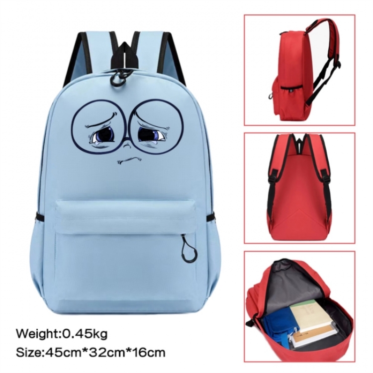 Inside Out Anime peripheral Oxford cloth color cartoon backpack 45x32x16cm