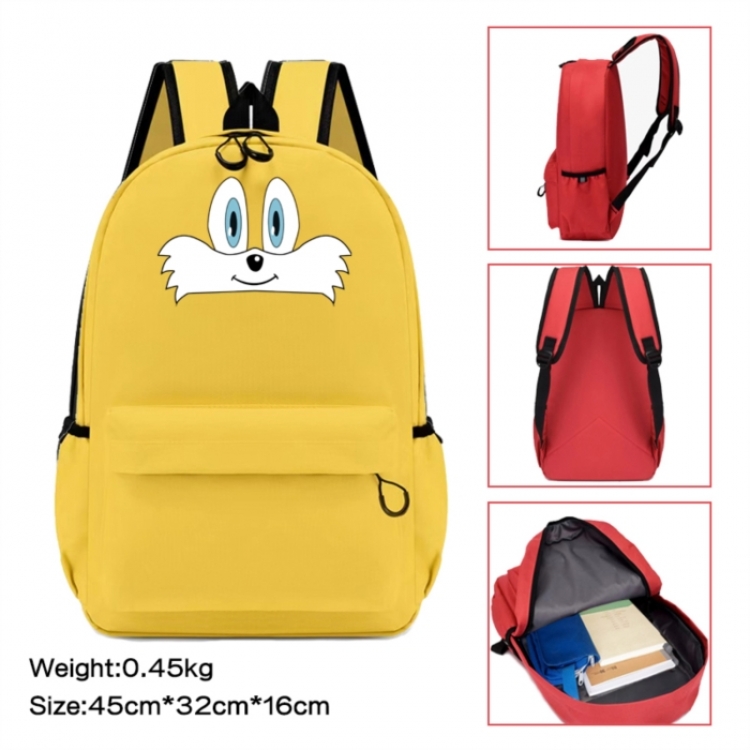 Sonic The Hedgehog Anime peripheral Oxford cloth color cartoon backpack 45x32x16cm