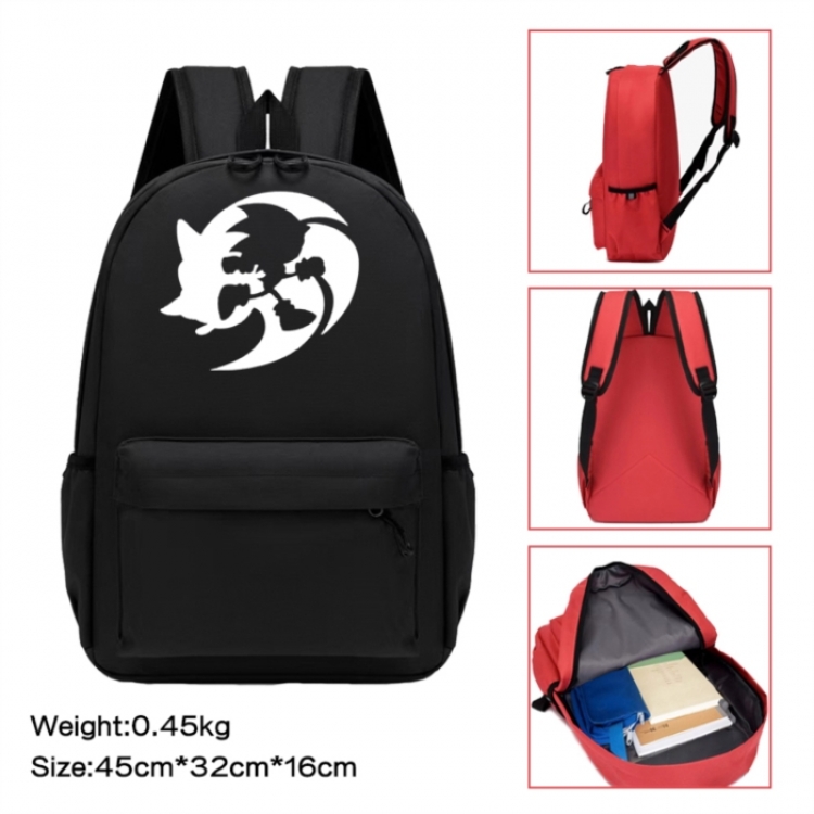 Sonic The Hedgehog Anime peripheral Oxford cloth color cartoon backpack 45x32x16cm