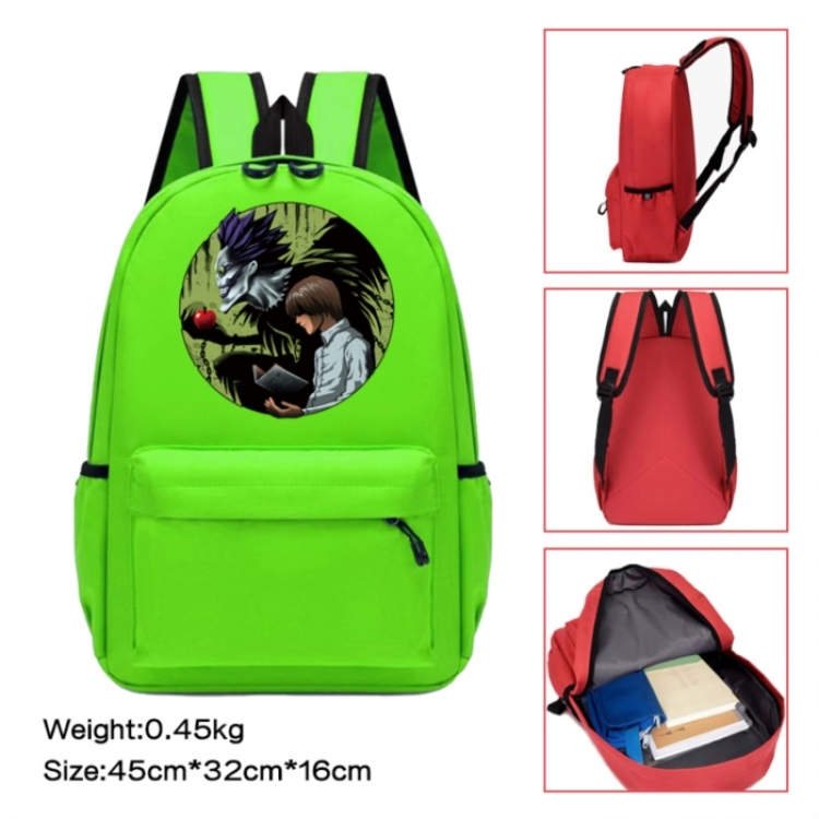 Death note Anime peripheral Oxford cloth color cartoon backpack 45x32x16cm
