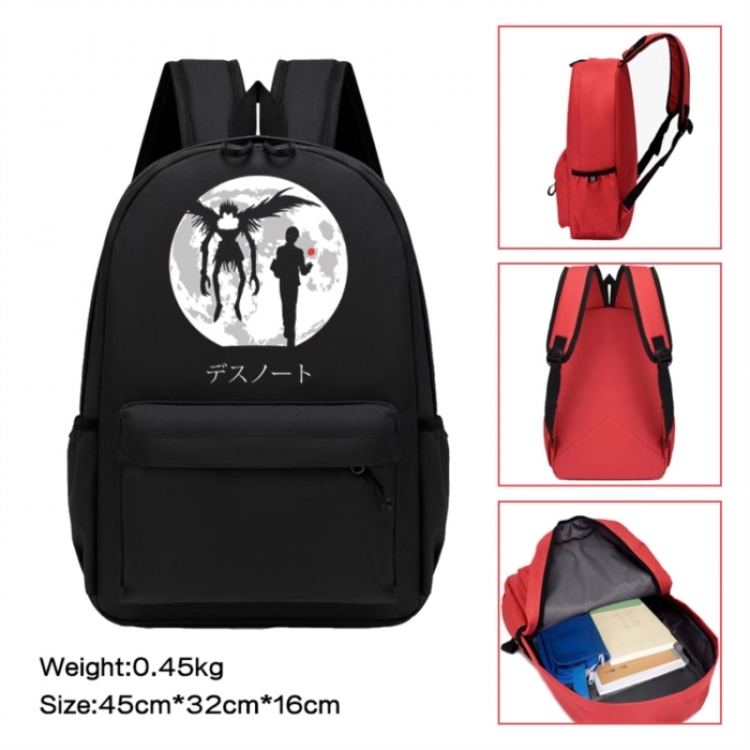 Death note Anime peripheral Oxford cloth color cartoon backpack 45x32x16cm