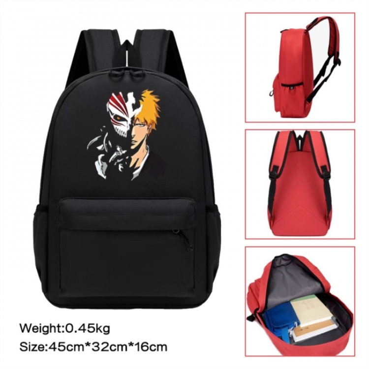 Bleach Anime peripheral Oxford cloth color cartoon backpack 45x32x16cm
