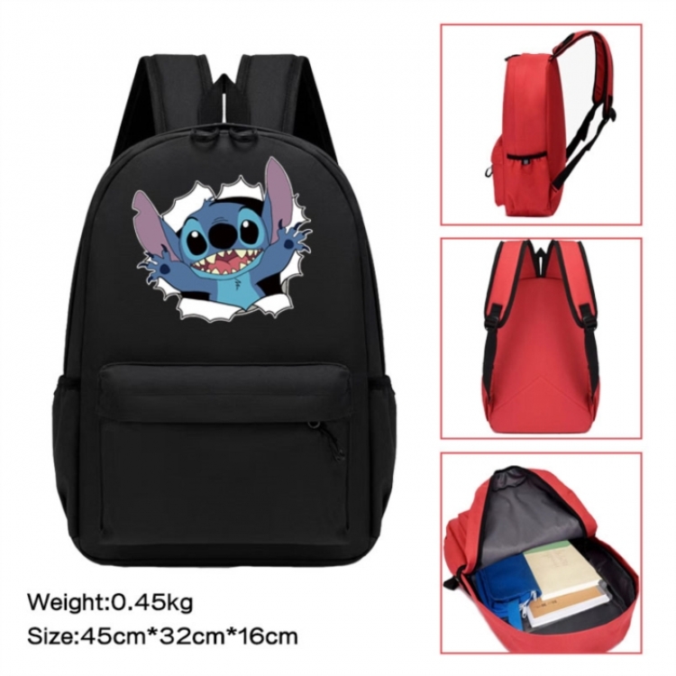 Lilo & Stitch Anime peripheral Oxford cloth color cartoon backpack 45x32x16cm
