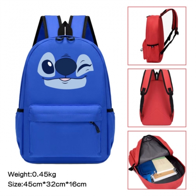 Lilo & Stitch Anime peripheral Oxford cloth color cartoon backpack 45x32x16cm