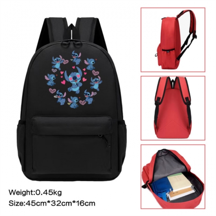 Lilo & Stitch Anime peripheral Oxford cloth color cartoon backpack 45x32x16cm